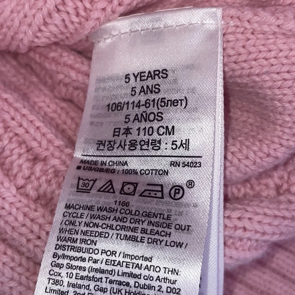 GAP Toddler 5T PINK Kids Cable-Knit Sweater 5T